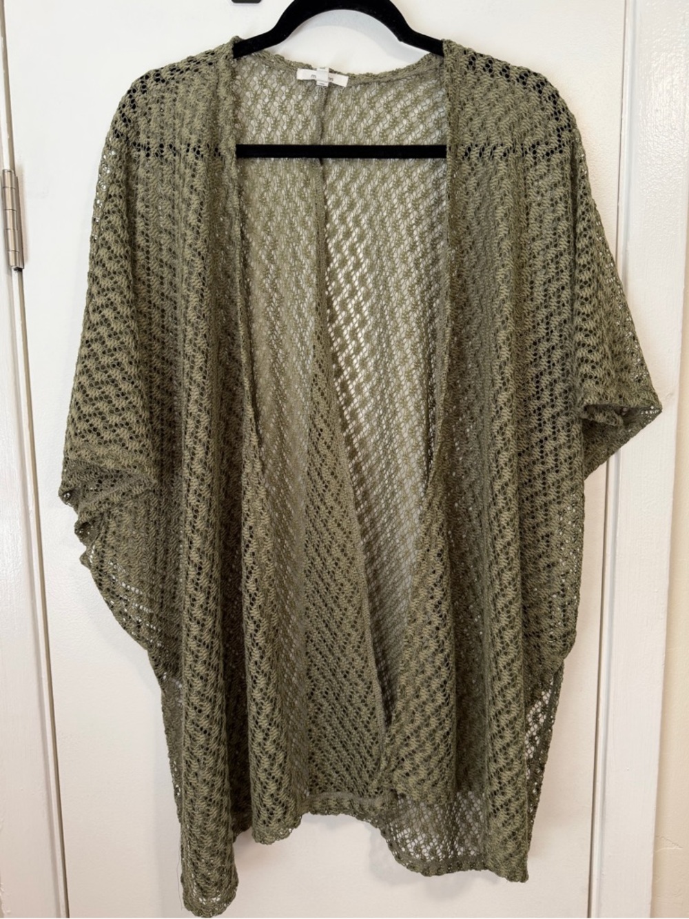 Maurices Olive Open-Knit Cardigan
